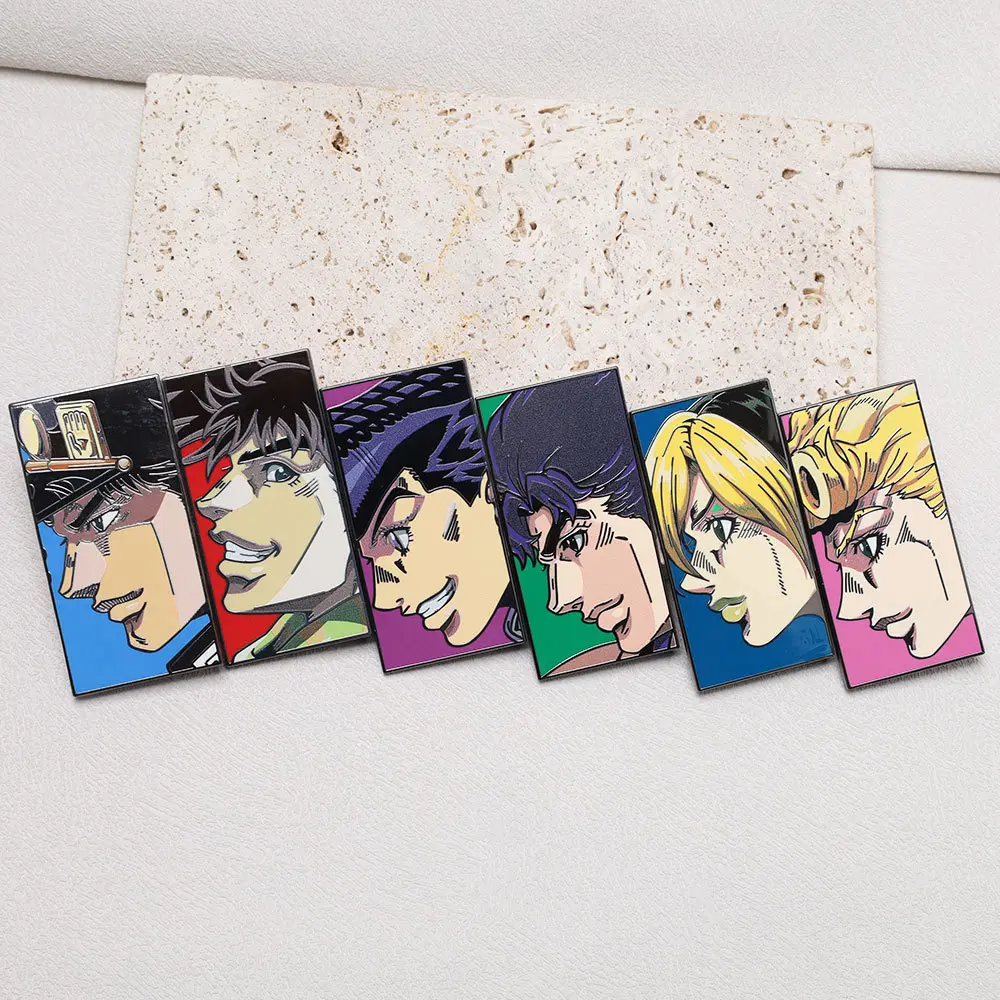 Anime JOJO Enamel Pin Cartoon Characters Brooch Pines Lapel Pins Metal Badge Clothing Accessories Anime Jewelry Fans Gifts