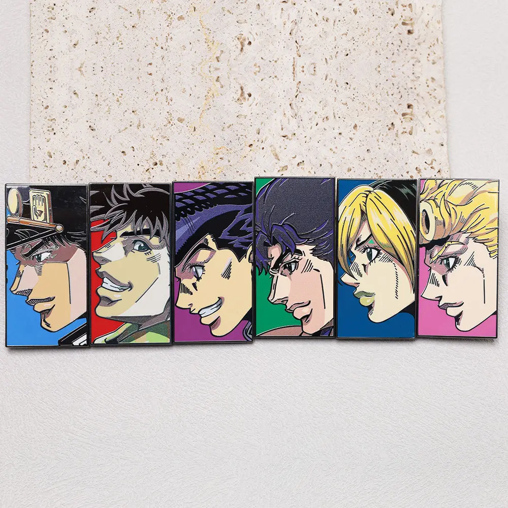 Anime JOJO Enamel Pin Cartoon Characters Brooch Pines Lapel Pins Metal Badge Clothing Accessories Anime Jewelry Fans Gifts