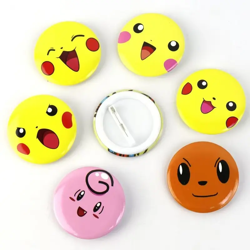 Random 5PCS Pokemon Brooches Badges Bag Pendants Party Cosplay Clothing Accessories Gifts