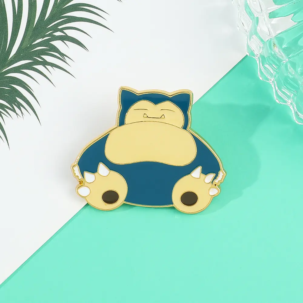 Anime Brooch Pins for Backpack  Brooch Pokeball Gengar Meowth Pikachu Squirtle Cute Enamel Pin Kids Gift Accessories