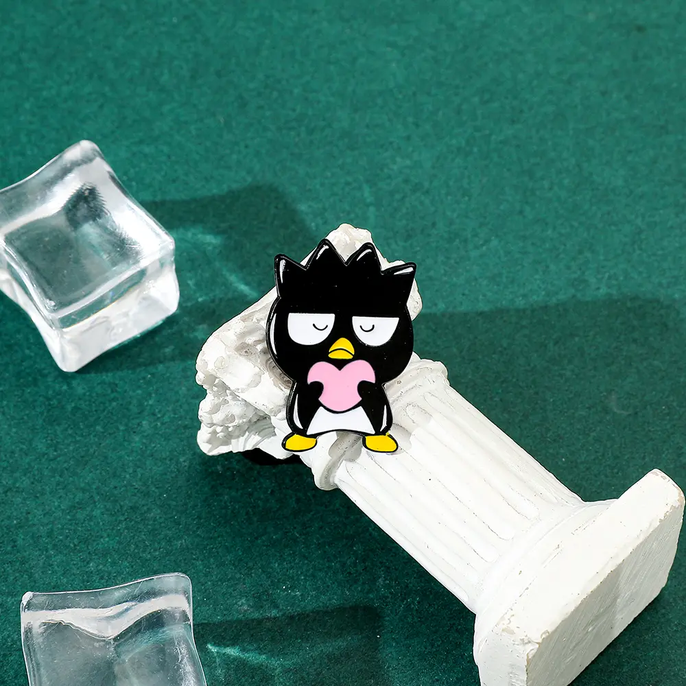 Sanrio Badtz-Maru Cute Cartoon Enamel Metal Badge Brooch Creative Cosplay Accessory & Gift for Anime Lovers