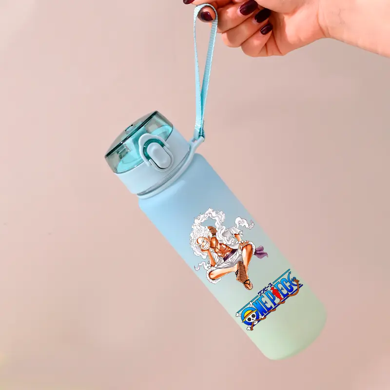 550ml ONE PIECE Water Bottle Nika Luffy Large Capacity Portable Outdoor Sports Childrens Drinking Water Cup Holiday Gifts Aldult