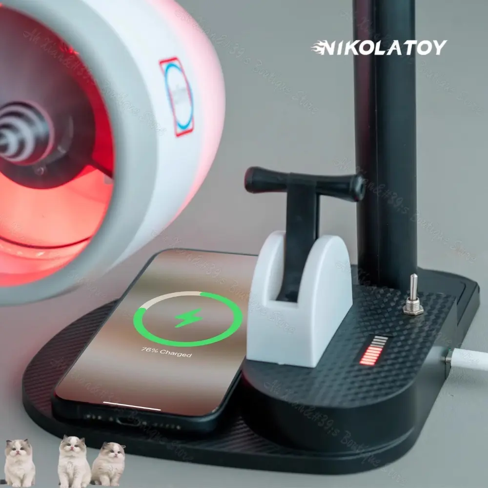24-hour shipping NIKOLATOY Creative Desktop USB Airplane Engine Turbo JetFan with Wireless Charging