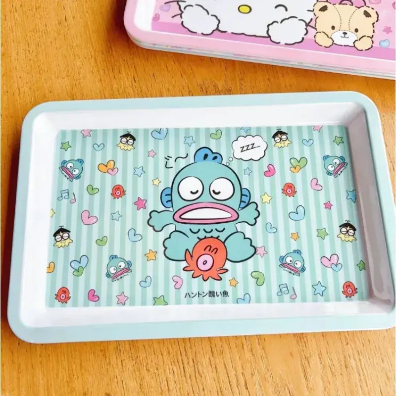 Sanrio Hello Kitty Dinner Plate Household Large Tray Square Fruit Plate Candy Snack Table Garbage Plate Kitchen Supplies Pallet