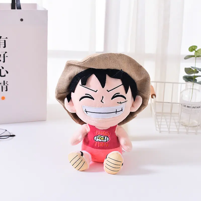 Anime One Piece Plush Toys Luffy Chopper Sabo Plush Doll Stuffed Kawaii Cute Toy Chopper Doll Keychain Halloween Gift For Child