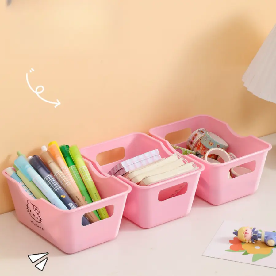 1/3/6pcs HelloKittyes cute desktop stationery and sundries tidying boxes without lids nuts snacks boxes