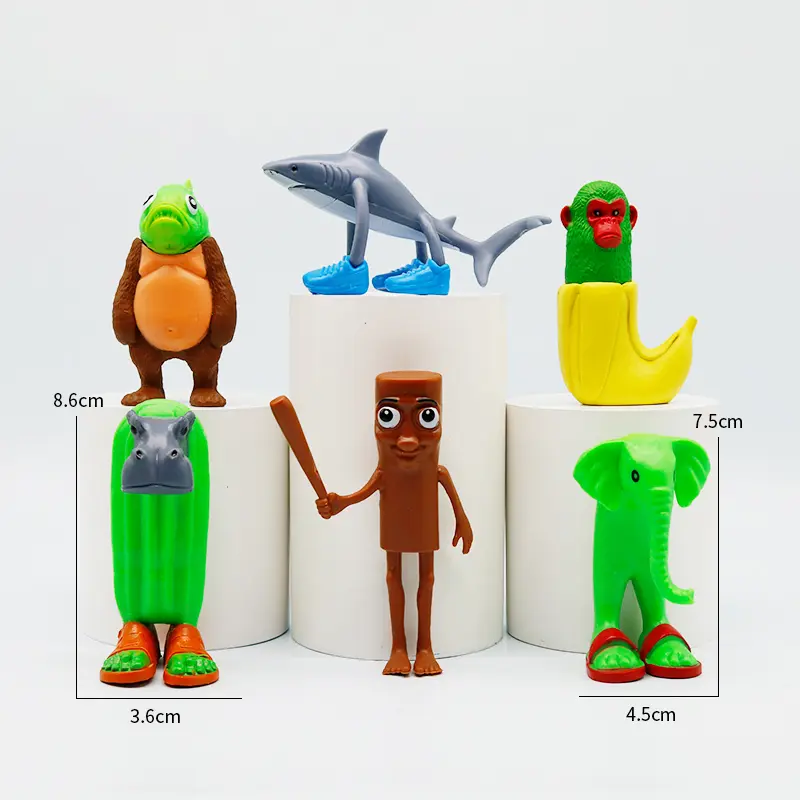 5/6/8/12pcsTungtungtungSahur Brainrot Wooden Stick Dolls Ornaments Desktop Decor Tralalero Tralala Ornaments for Kid Gift