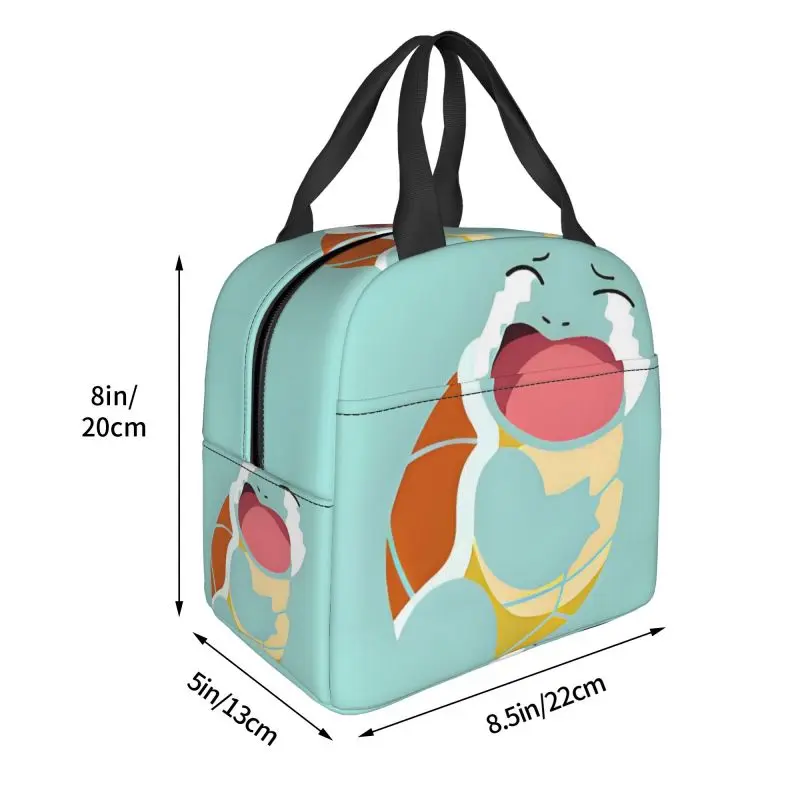 Custom Squirtles Anime Resuable Lunch Boxes for Women Waterproof Thermal Cooler Food Insulated Lunch Bag School Children Student