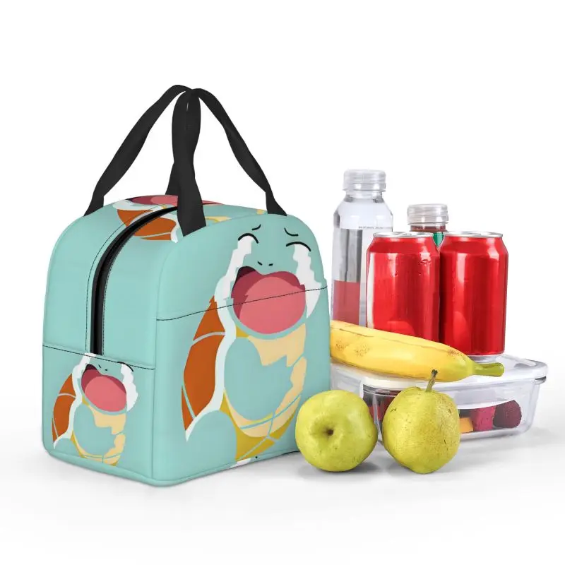 Custom Squirtles Anime Resuable Lunch Boxes for Women Waterproof Thermal Cooler Food Insulated Lunch Bag School Children Student