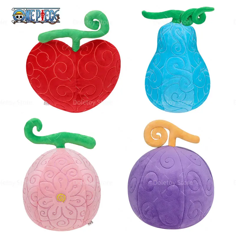 Hot One Piece Plush Gum-Gum Fruit Stuffed Animal Toy Cartoon Flower-Flower Op-Op Devil Fruit Plush Home Decor Colorful Gifts