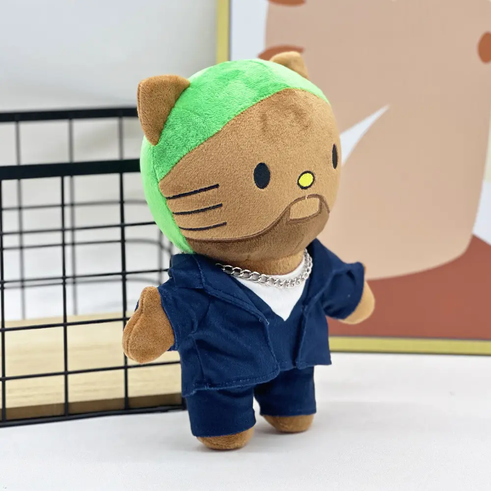 24cm Hello Kitty Frank Ocean Suit Boy Plush Doll Figure Stuffed Toys Cute Boys Girls Birthday Christmas Gift