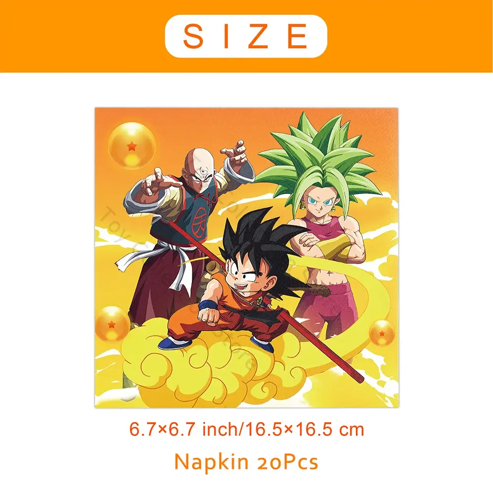 Goku Dragon Ball Z Anime Figure Latex Foil Ballon Party Supplies Paper Plate Cup Tableware Party Toy Gift Supplies Wall Hanging