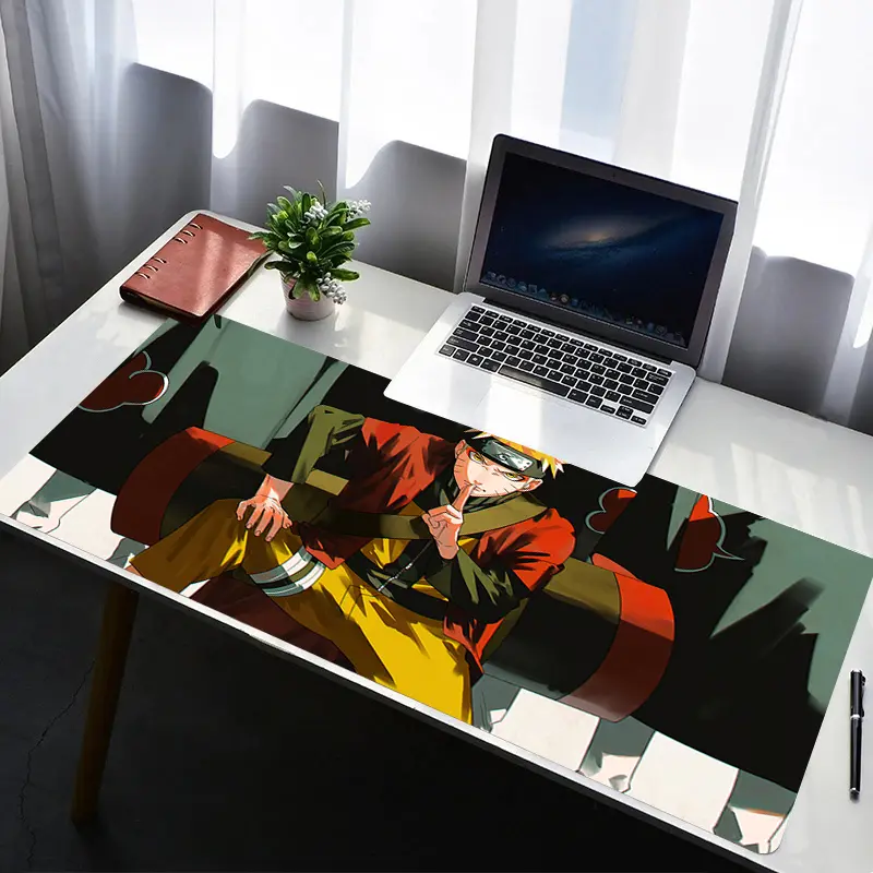 Mouse Pad PC Non Slip Rubber Mousepad Laptop Naruto Uzumaki Gamer Cabinet HD Keyboard Pad Office Computer Gaming Desk Mouse Mat