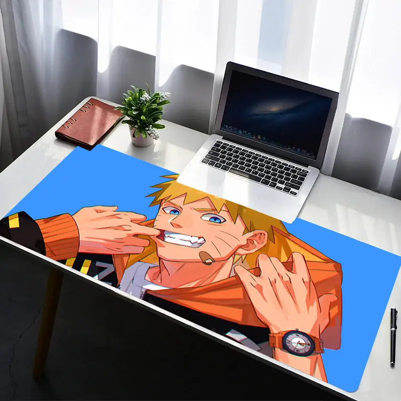 Mouse Pad PC Non Slip Rubber Mousepad Laptop Naruto Uzumaki Gamer Cabinet HD Keyboard Pad Office Computer Gaming Desk Mouse Mat