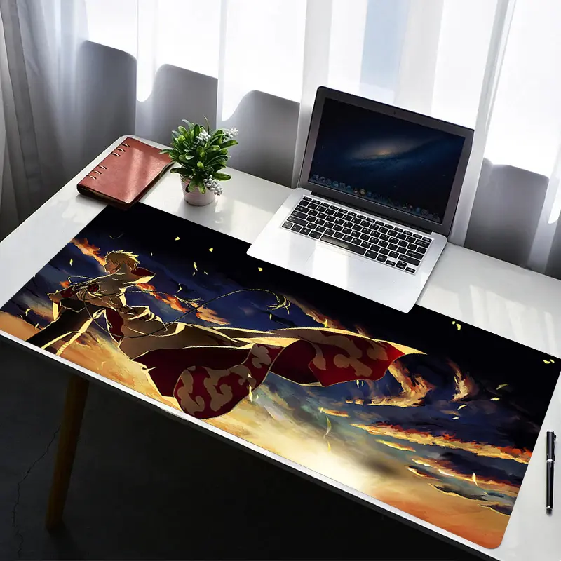 Mouse Pad PC Non Slip Rubber Mousepad Laptop Naruto Uzumaki Gamer Cabinet HD Keyboard Pad Office Computer Gaming Desk Mouse Mat