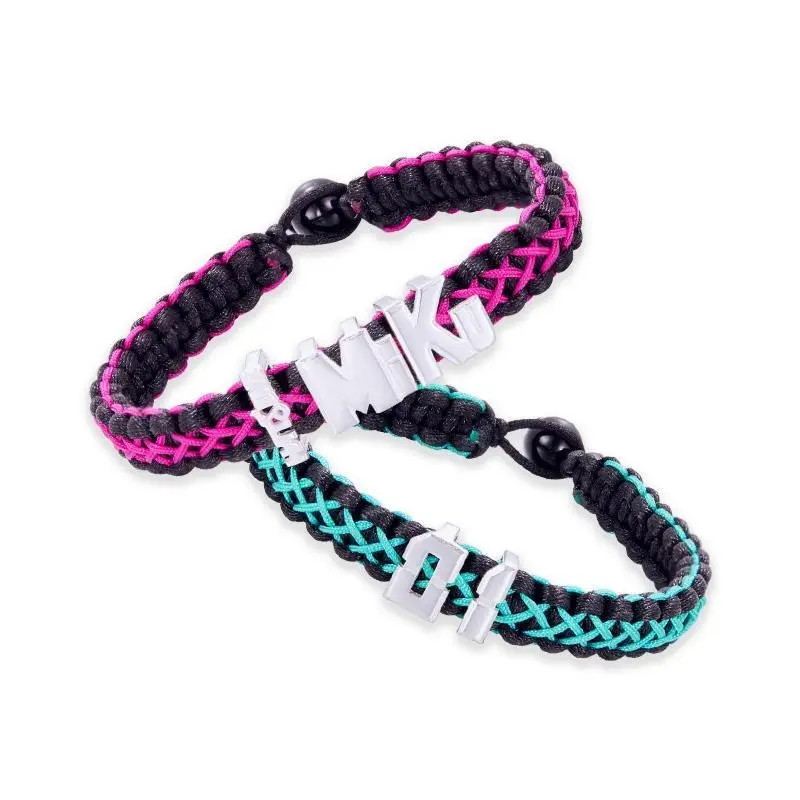 2025 Hatsune Miku Anime Peripheral Cute Miku Lucky Stone Bracelet Creative Kawaii Girl Heart Bracelet Decoration Holiday Gift