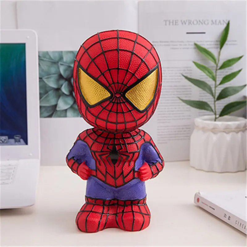 Superhero Bank Kids Spiderman Piggy Money Bank Coin Money Boxes Savings Large Storage Cute Tank Money Saving Box Gift