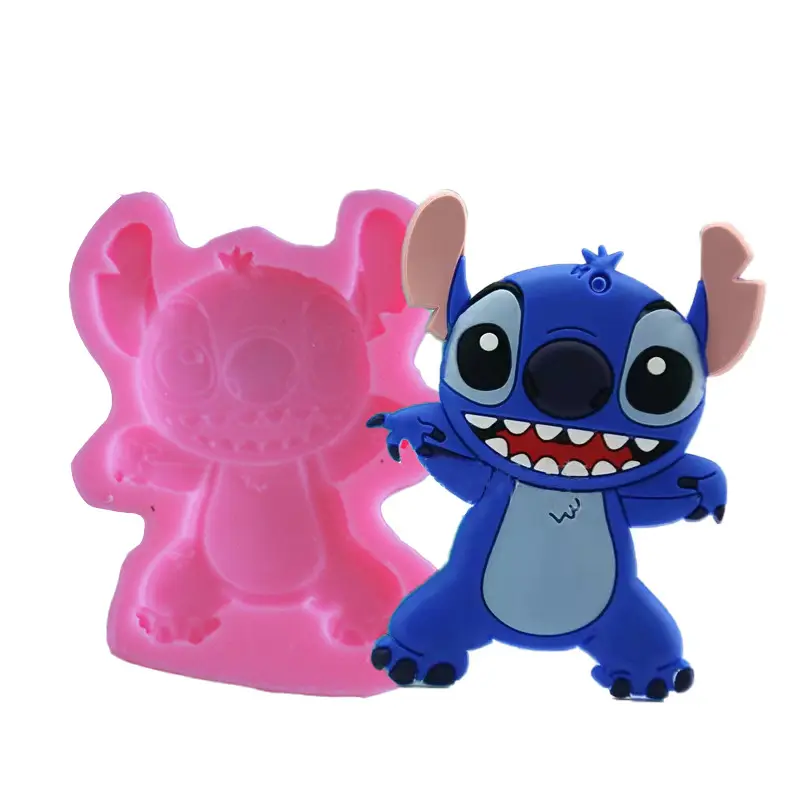 Disney Stitch Chocolate Silicone Molds Flip Candy Decoration Molds Cartoon Anime Baking Kitchen Supplies Cake Cookies Mold Gift