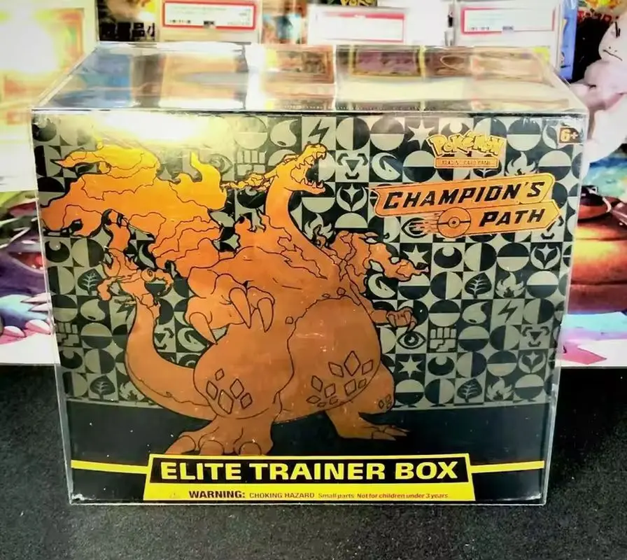 10 Pieces Dustproof Pvc Trainer Booster Etb Clear Plastic Protector Case Cards Protective Box Display For Pokemon Collectable