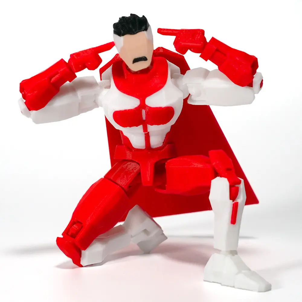3D Printed Action Figures Invincible 3.0 Superheroes Anime Multi-Jointed Shapeshift Toys Mannequin Model Ornaments Kids Gifts