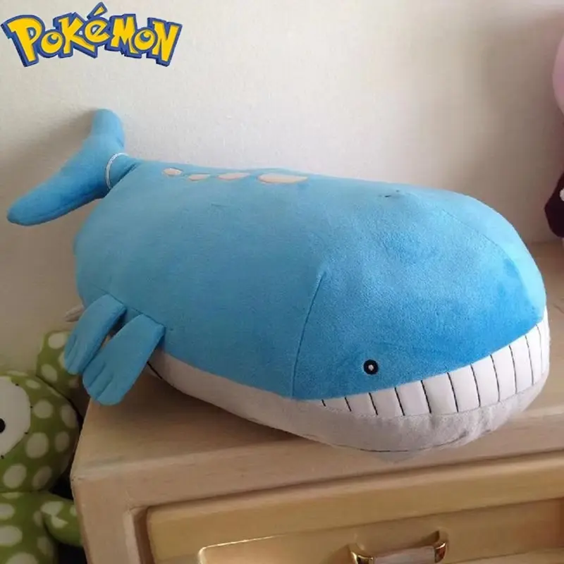 50cm Pokemon The Largest Elf Blue Whale Wailord Stuffed Plush Doll Pocket Monster Cartoon Pillow Anime Figure Cushion Toys Gifts