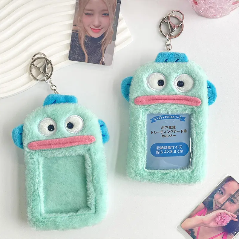 Kawaii Sanrio Cute Cartoon Hangyodon Toys Card Holder Anime Children Pendant Bus Card Cover Keychain Srudent Gifts