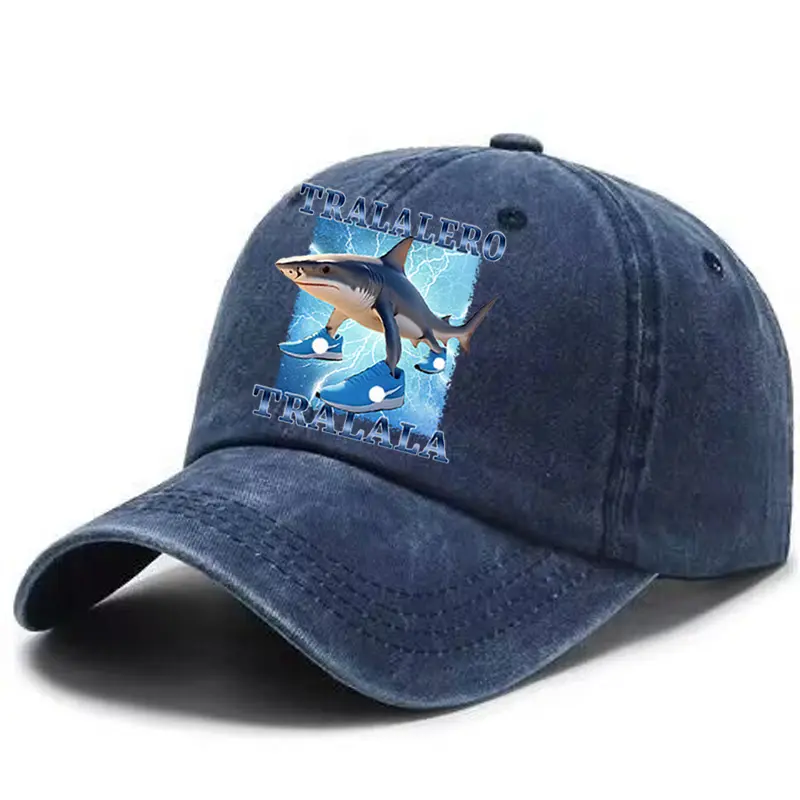 Tralalero Tralala Baseball Cap Tungtung Sahur Brainrot Sun Hat Men Women Outdoor Sport Sunbonnet Adult Retro Headgear Gift