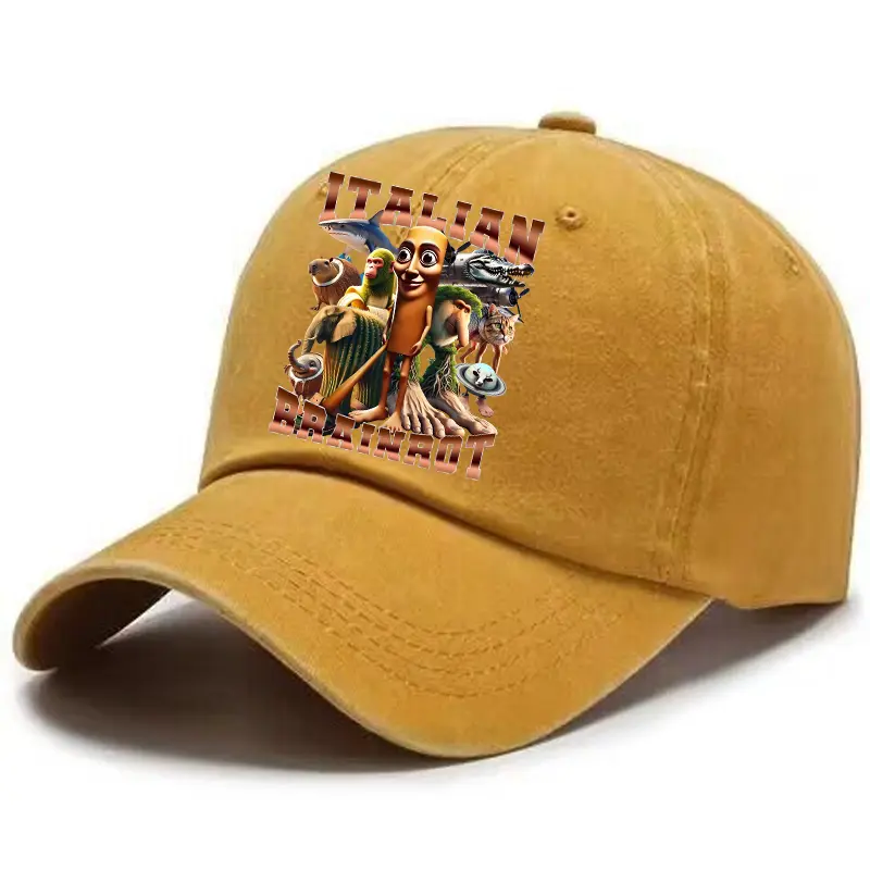 Tralalero Tralala Baseball Cap Tungtung Sahur Brainrot Sun Hat Men Women Outdoor Sport Sunbonnet Adult Retro Headgear Gift