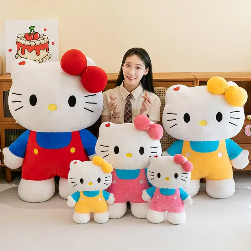 20/40cm Hello Kitty Plush Dolls Sanrio Plush Toys Kawaii Cute Stuffed Animal Plushie Ragdoll Home Decor Gift for Girls Birthday