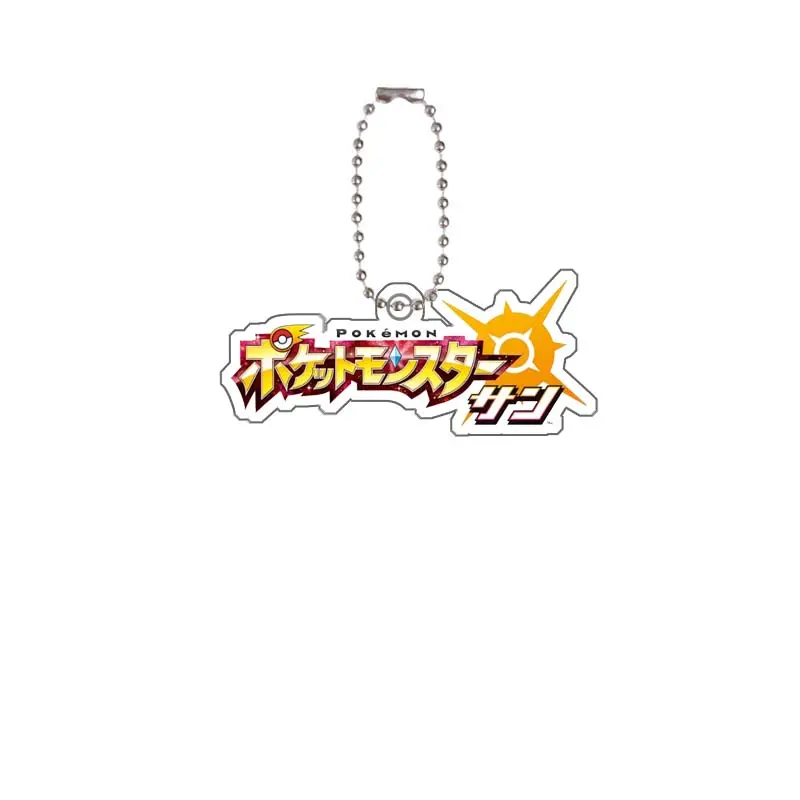 Anime Pokemon Ptcg Logo Acrylic Card Icon Logo Keychain Cartoon Creative Diy Homemade Bag Decoration Pendant Gift 7Cm