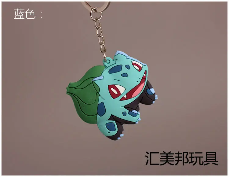 Pokemon Anime Pikachu Bulbasaur Squirtle Charmander Silicone Keychain Accessories Pendant Bag Key Ring Pendant Birthday Gifts