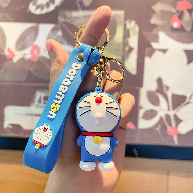 Japanese Anime Cartoon Doraemon Keychain Cute Doll Car Key Ring Backpack Pendant Ornaments Accessories Jewelry Holiday Toy Gifts