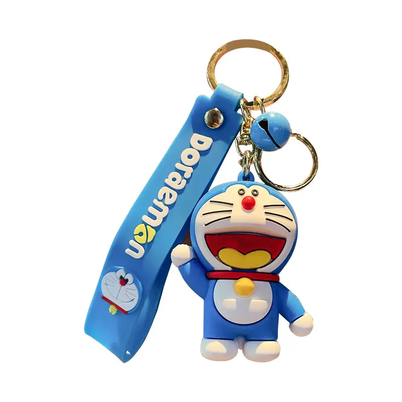 Japanese Anime Cartoon Doraemon Keychain Cute Doll Car Key Ring Backpack Pendant Ornaments Accessories Jewelry Holiday Toy Gifts