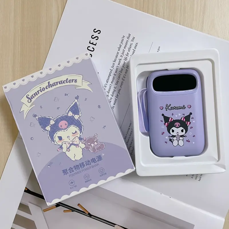 Miniso Power Bank 10000mah Fast Charging Large Capacity Built In Cable Ultrathin Portable Illuminable Exquisite Practical Gift