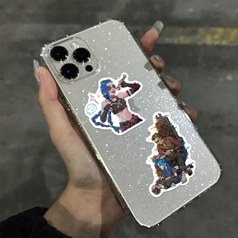 50pcs Arcane Jinx Sticker Luggage Laptop Phone Stickers Mug Skateboard Graffiti Waterproof Decals DIY Scrapbook Stationery Gift