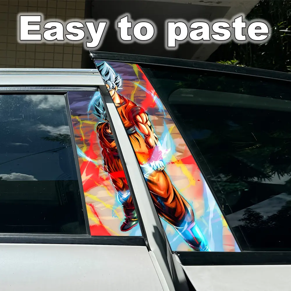 Dragon Ball Car B Pillar Sticker Decal Waterproof Peel Stick Scratch Resistant Anime Self-adhesive Poster JDM Accessorie Gift