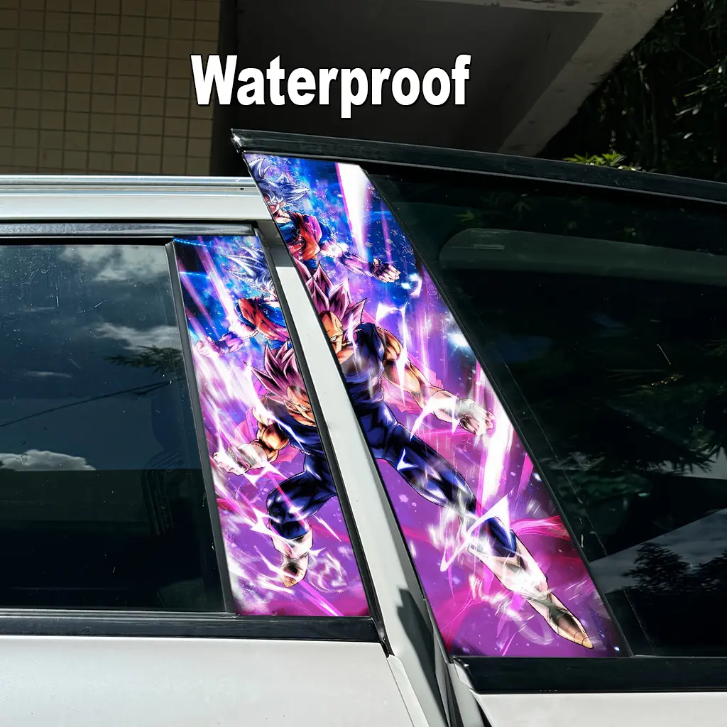 B Pillar Car Sticker Dragon Ball Goku Door Decal Waterproof Decoration Anime Self-adhesive Decor Gift Car Exterior Super Saiyan