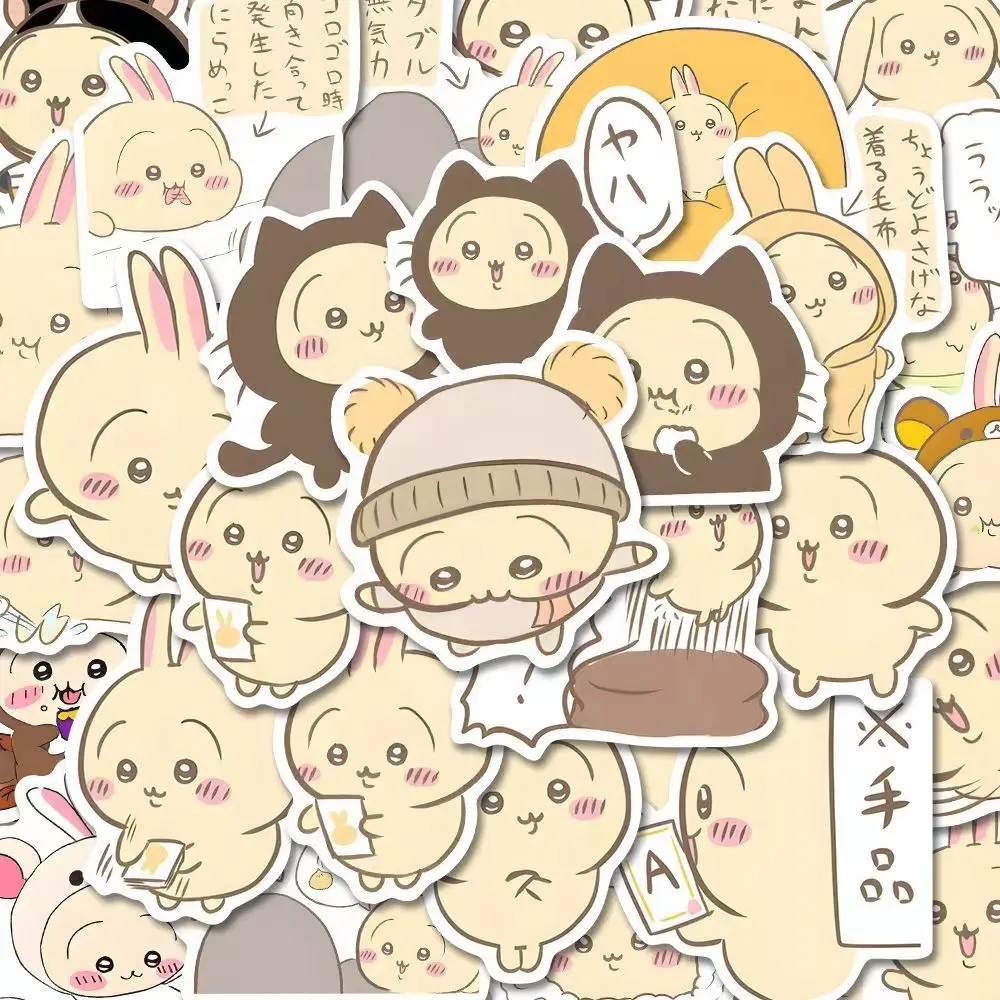 100pcs Chikawas うさぎ USAGI Stickers Cute Peripheral Stickers Decoration Diy Handbook Mobile Phone Case Waterproof Gift