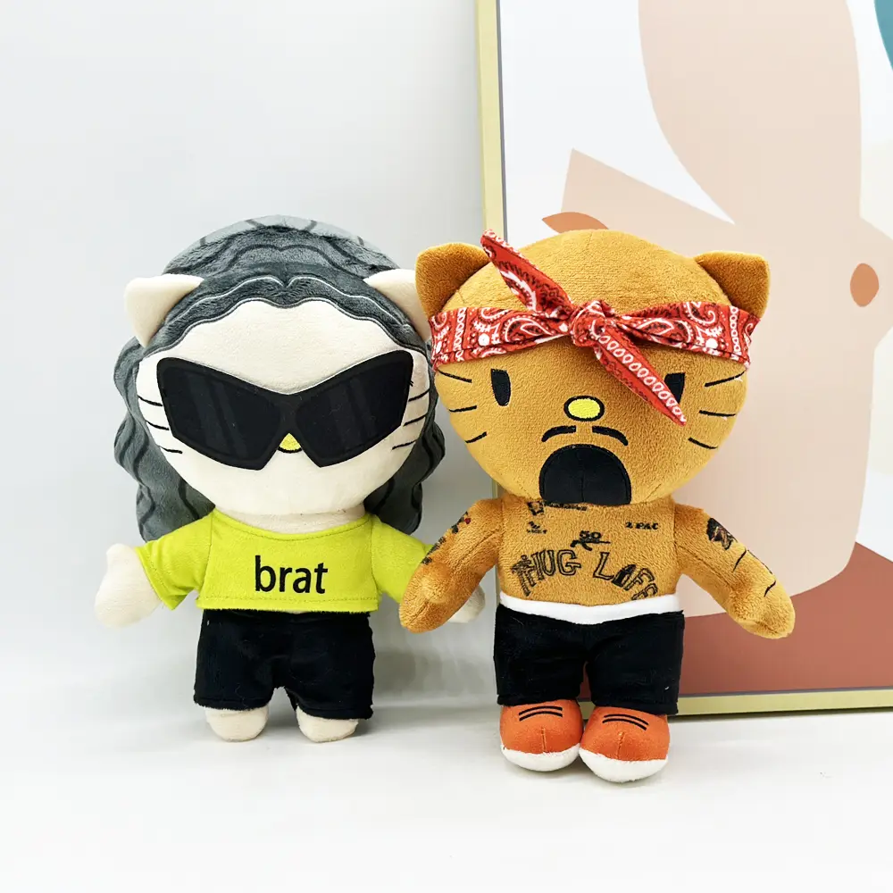 26cm Hello Kitty Charli Xcx Plush Doll Figure Stuffed Toys Cute Boys Girls Fans Collect Gifts