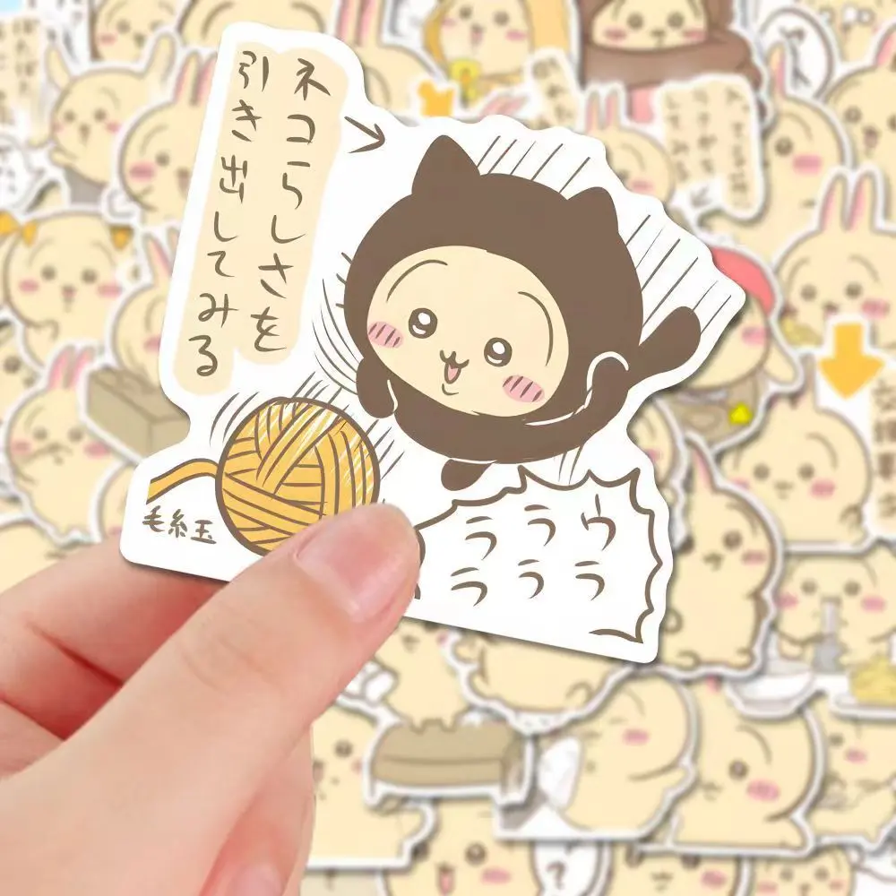 100pcs Chikawas うさぎ USAGI Stickers Cute Peripheral Stickers Decoration Diy Handbook Mobile Phone Case Waterproof Gift