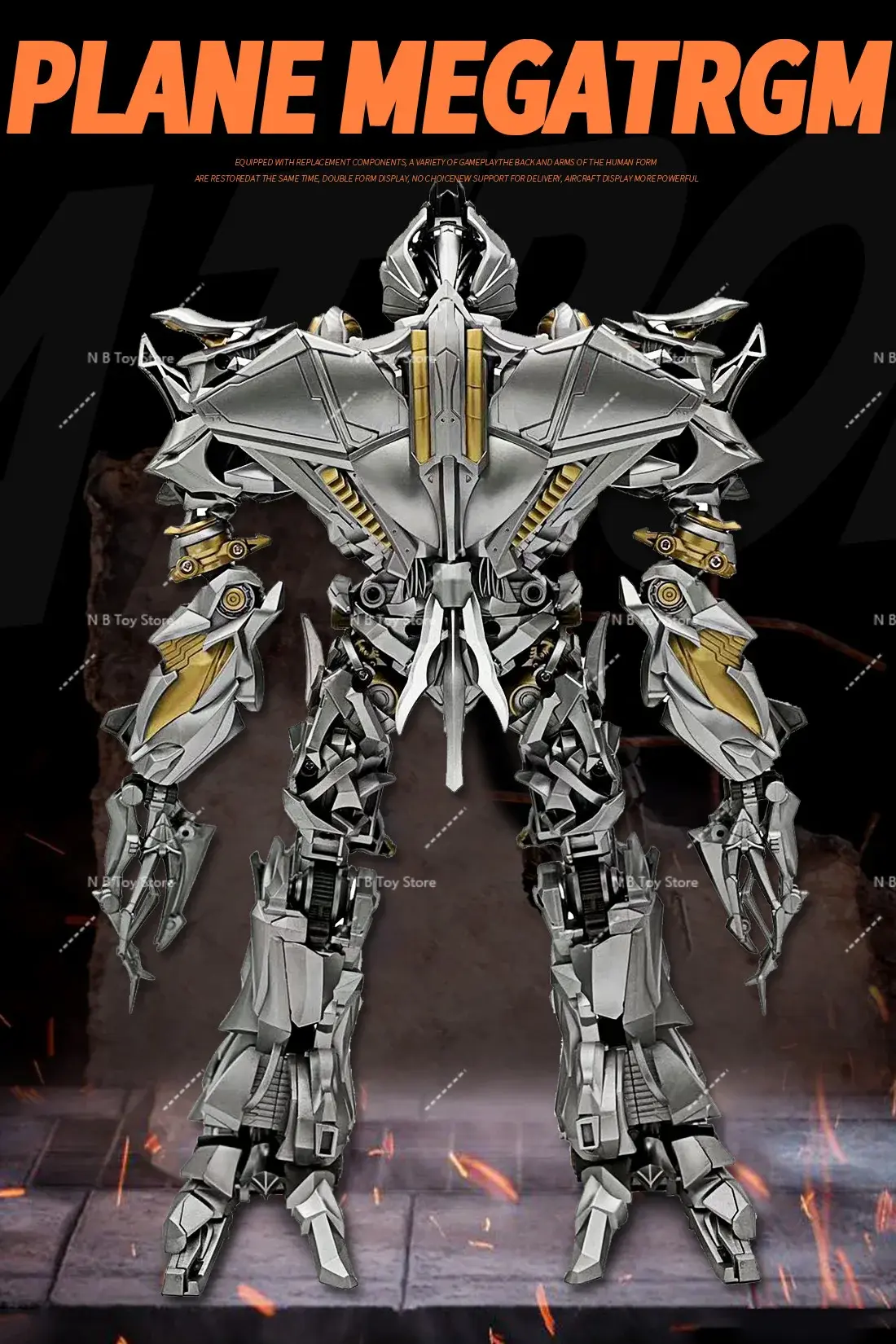 【In Stock Again】 MPF Expanded MPM08 Large Mg MG Magetron Plane Megatrgm T08 Double -shape Screen with Support Figure