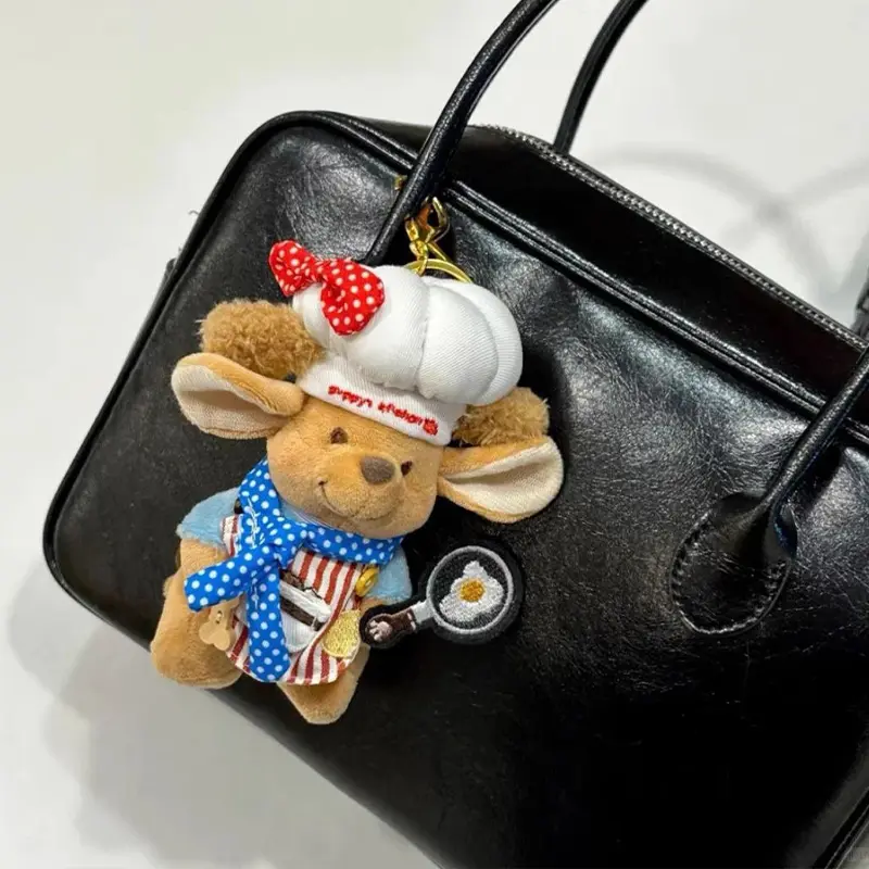 Cartoon Roo Standing Cotton Doll Mouse Hundred Acre Garden Wallaby Plush Pendant Keychain Cute Ornament Birthday Gift