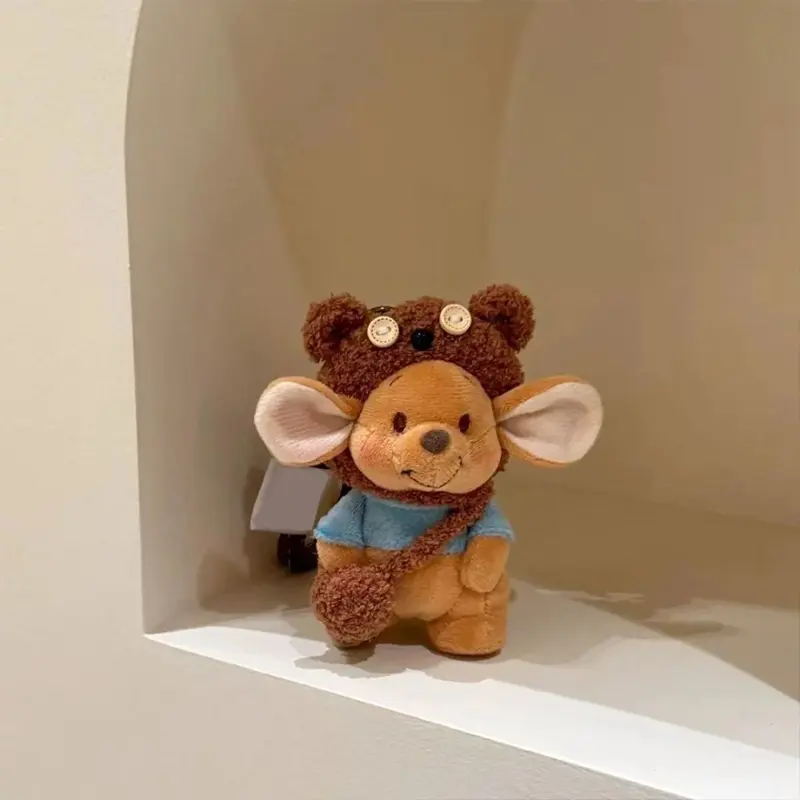 Cartoon Roo Standing Cotton Doll Mouse Hundred Acre Garden Wallaby Plush Pendant Keychain Cute Ornament Birthday Gift