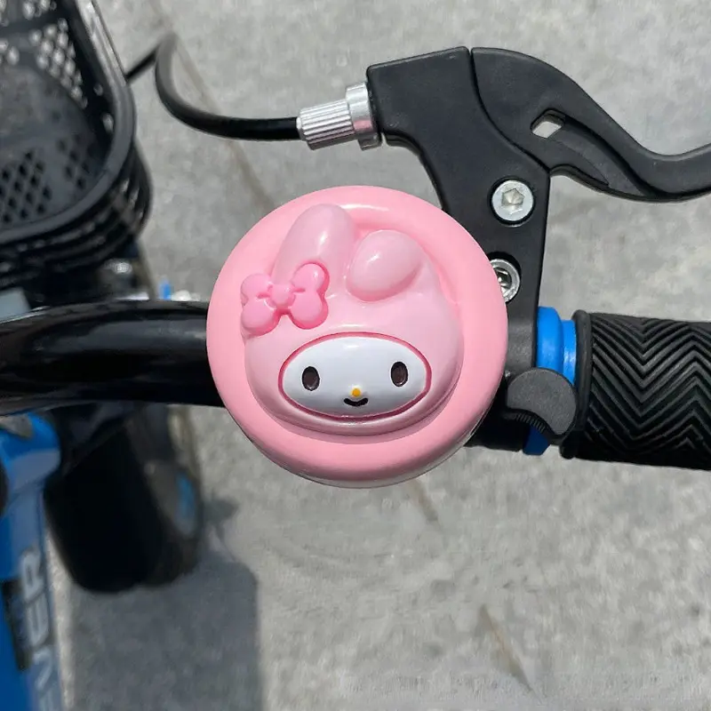 Sanrio Hello Kitty Bike Bell Anime Children Balance Car Bicycle Hand Press Bell Cute Cycling Ring for Handlebar Bike Accessories