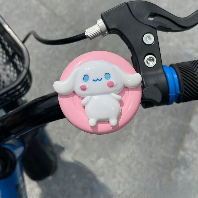 Sanrio Hello Kitty Bike Bell Anime Children Balance Car Bicycle Hand Press Bell Cute Cycling Ring for Handlebar Bike Accessories