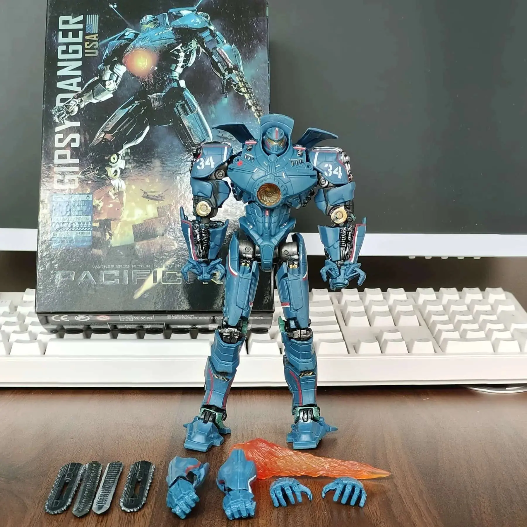 Light 20CM Emit NECA Figure Pacific Crimson Typhoon Gipsy Danger Cherno Alpha Model Toys Rim Collection Doll Gift