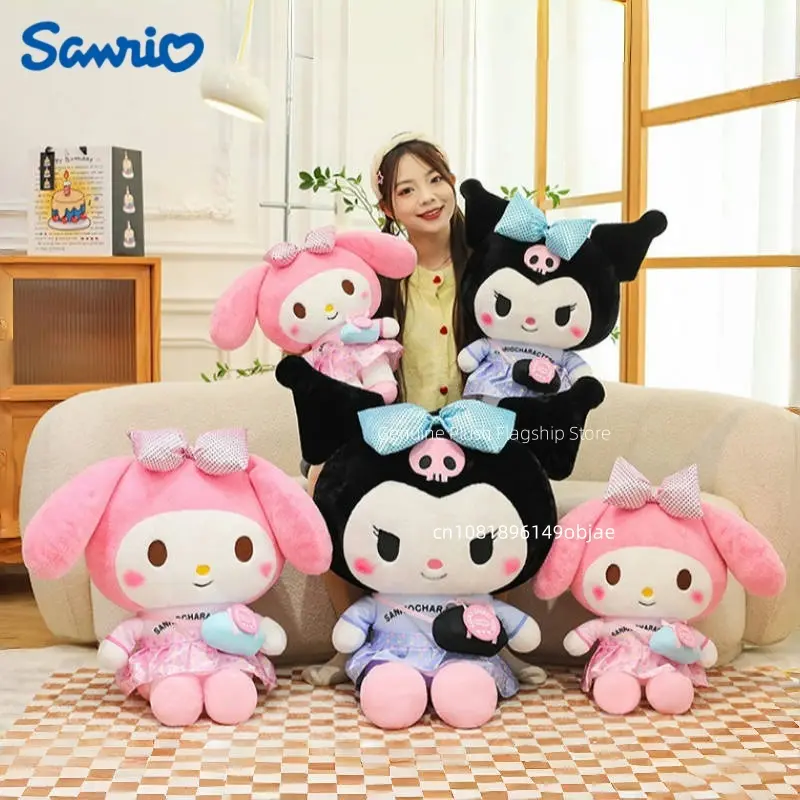 45/60/70/85 Big Size Sanrio My Melody Kuromi Hello Kitty Cartoon Anime Plush Stuffed Doll Room Decoration  Pillow Ornaments Gift