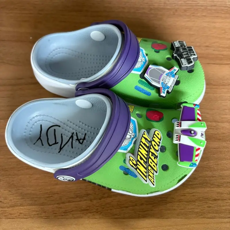 Cartoon Anime  Slippers Clogs Kids Shoes Kawaii Disney Toy Story Cute Cowboy Woody Beach Sandals Closed Toe Slip Ons Outdoor