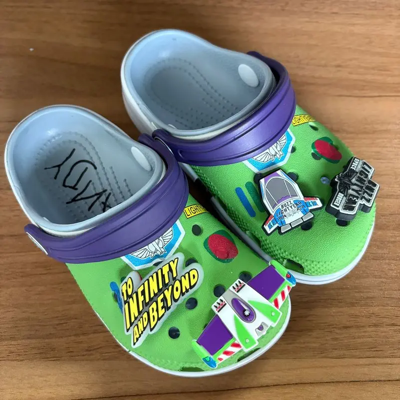 Cartoon Anime  Slippers Clogs Kids Shoes Kawaii Disney Toy Story Cute Cowboy Woody Beach Sandals Closed Toe Slip Ons Outdoor