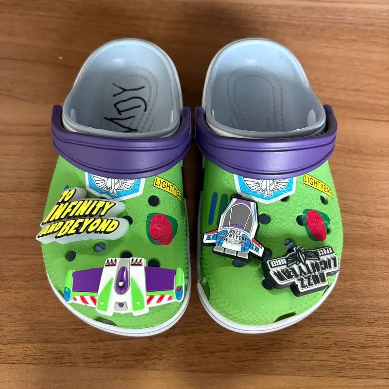 Cartoon Anime  Slippers Clogs Kids Shoes Kawaii Disney Toy Story Cute Cowboy Woody Beach Sandals Closed Toe Slip Ons Outdoor